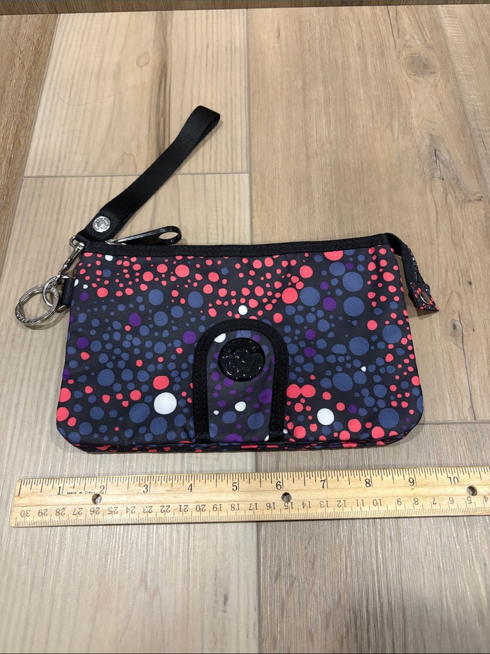 Kipling G Rilla Girlz Space Dots Print Wristlet Clutch 6 Compartments